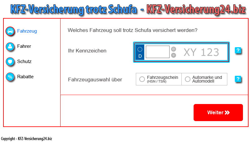 KFZ Versicherung trotz Schufa